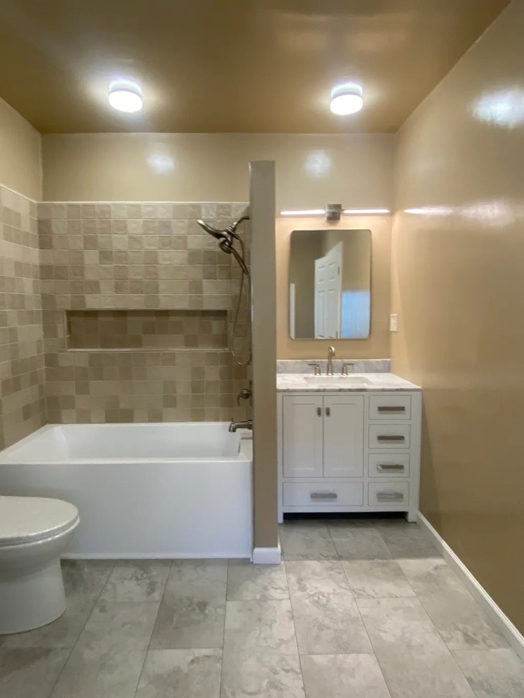 Bathroom remodel after, Polish Hill